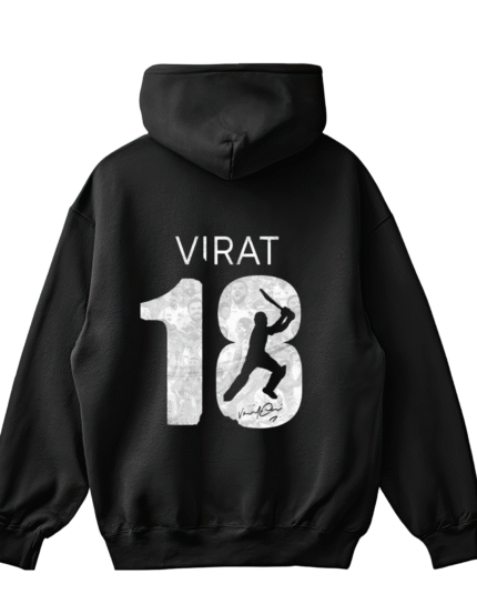 Men’s Black Virat 18 Oversized Hoodie